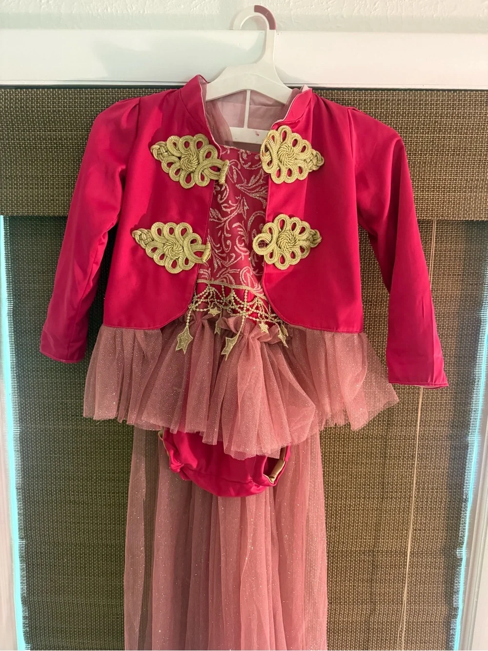 Excellent Preowned Condition (Wore 1x) Girl’s Handmade Ring Master Jacket/Romper